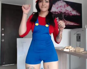 sthephaniem 2015-08-07 mario cosplay fingering