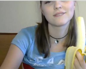 Jscarlett - Banana Sucking BJ Tease (none nude)