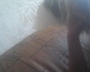 Young Russian Blonde Sucks off doing Blowjob from her Boyfriend at Home 003