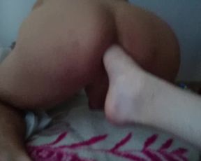 Morning Foot Fisting: Girl Anal Foot Fists Guy