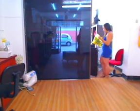 Colombian princess at work