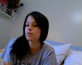 Natasha Sky strips and masturbates