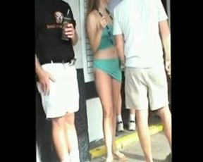No Panties Americana In Public