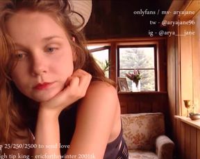 Aryajane stripteases on webcam