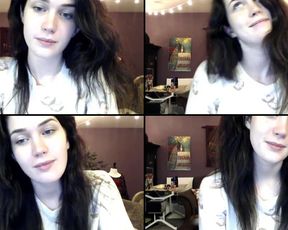 Evelynclaire lots of ass shakin and titty shakin, oral on a large black dildo in cam recording 2017-09-18_121654