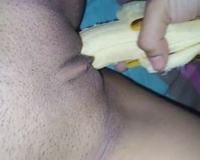 Colombian teen nude - Bella toying with banana