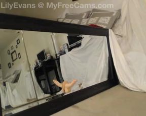 LilyEvans - Mirror Dildo Ride in private premium video