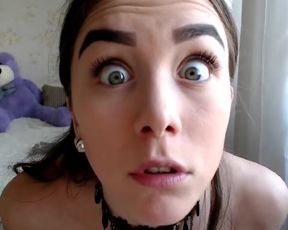 Odessa Ukraine Slut Yana Chala drinks refrigerated cum