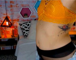 Latina Strip and masturbate