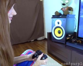 Purple Bitch D.va Gots Cum in her Mouth and Pussy POV