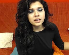 Young Brunette girl has beautiful ass in tip recording