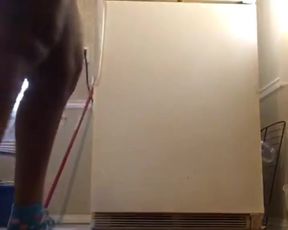 Naomi shooting her dirty enema on the floor