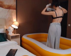 AlanaBlack wet tshirt show (nipple flash!)