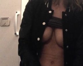 NikiSkyler - Airplane Bathroom Cum in private premium